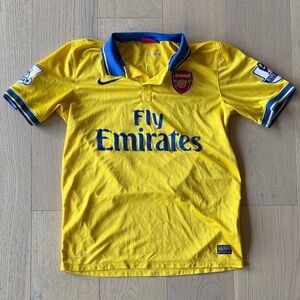 Nike Arsenal Yellow and Blue Soccer Jersey